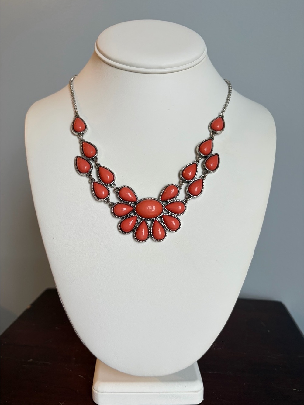 Coral Statement Petal Necklace - Women Jewelry